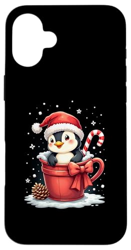 Hülle für iPhone 16 Plus Süßer Pinguin Im Schnee Winter Xmas Weihnachten Pinguine von Lustige Pinguine Weihnachten Outfit Shop