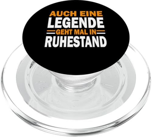 Rente Auch eine Legende geht mal in Ruhestand in Gelb PopSockets PopGrip für MagSafe von Lustige Rente 2024 Sprüche für den Ruhestand