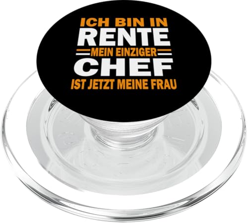 Rente einziger chef frau gelb PopSockets PopGrip für MagSafe von Lustige Rente 2024 Sprüche für den Ruhestand