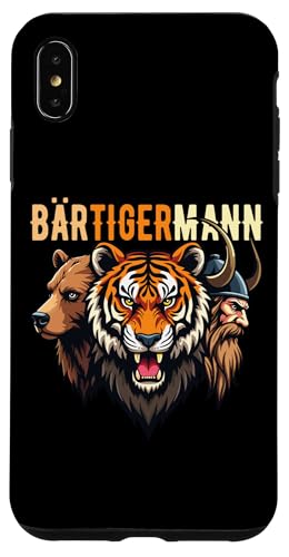 Hülle für iPhone XS Max Bärtigermann Alles In Einem Bart Bär Tiger Mann Wikinger von Lustige Sarkastische Sprüche Ironische Sprüche