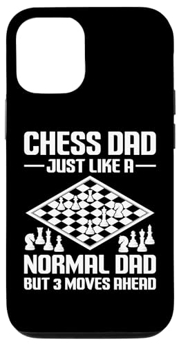 Hülle für iPhone 12/12 Pro Chess Dad Just Like A Normal Dad But 3 Moves Ahead von Lustige Schachspieler Geschenke & Kleidung Chess