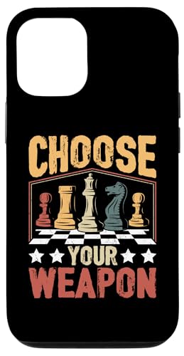 Hülle für iPhone 15 Pro Choose Your Weapon Chess von Lustige Schachspieler Geschenke & Kleidung Chess