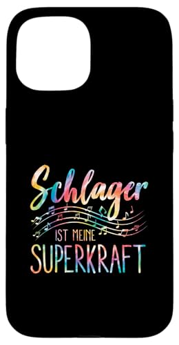 Hülle für iPhone 15 Schlager Ist Meine Superkraft Musik Festival Schlagermusik von Lustige Schlager Sprüche Schlagerparty Geschenk