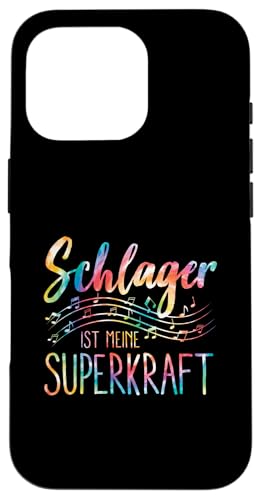 Hülle für iPhone 16 Pro Schlager Ist Meine Superkraft Musik Festival Schlagermusik von Lustige Schlager Sprüche Schlagerparty Geschenk