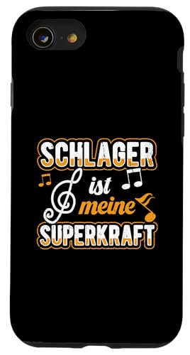 Hülle für iPhone SE (2020) / 7 / 8 Schlager Ist Meine Superkraft Musik Festival Schlagermusik von Lustige Schlager Sprüche Schlagerparty Geschenk