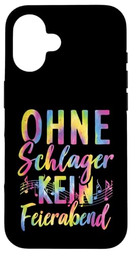 Ohne Schlager Kein Feierabend Schlagerparty Schlagermusik Hülle für iPhone 16 von Lustige Schlager Sprüche Schlagerparty Geschenk