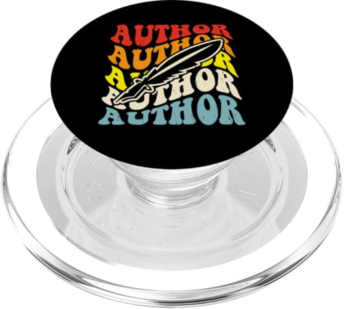 Author Vintage Sunset PopSockets PopGrip für MagSafe von Lustige Schriftsteller & Autoren Geschenke