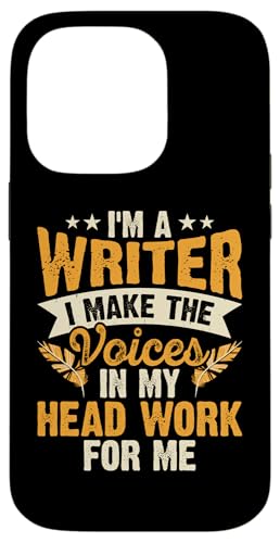 Hülle für iPhone 14 Pro I'm A Writer I Make The Voices In My Head Work For Me von Lustige Schriftsteller & Autoren Geschenke