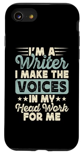 Hülle für iPhone SE (2020) / 7 / 8 I'm A Writer I Make The Voices In My Head Work For Me von Lustige Schriftsteller & Autoren Geschenke