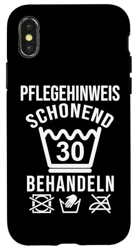 Hülle für iPhone X/XS 30 Geburtstag Schonend Behandeln 30 Jahre von Lustige Shirts & Geschenke