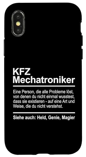 Hülle für iPhone X/XS KFZ Mechatroniker von Lustige Shirts & Geschenke