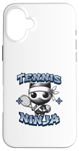 Hülle für iPhone 16 Plus Niedliches Tennis Ninja Court Spiel Squash von Lustige Tennis Ninjas