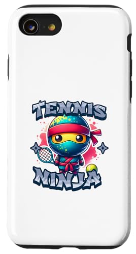 Hülle für iPhone SE (2020) / 7 / 8 Niedliches Tennis Ninja Court Spiel Squash von Lustige Tennis Ninjas