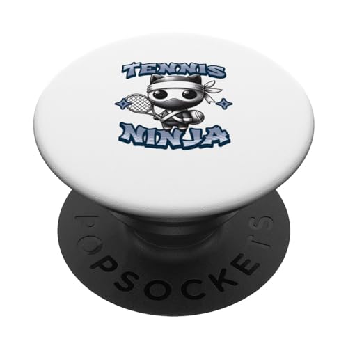 Niedliches Tennis Ninja Court Spiel Squash PopSockets Klebender PopGrip von Lustige Tennis Ninjas