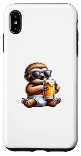 Hülle für iPhone XS Max Lustiges Sonntag Wochenende Bier Trinker Faultier Relax von Lustige Trinker Humor Alkohol Party Witz