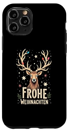 Hülle für iPhone 11 Pro Frohe Weihnachten Vintage Hirsch Rentier Xmas Retro Reh von Lustige Weihnachten - Design Shop