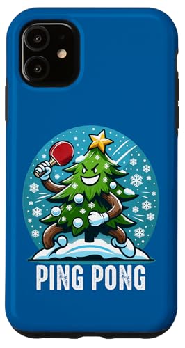 Hülle für iPhone 11 Tischtennis Weihnachtsbaum Kostüm Tannenbaum Santa Ping Pong von Lustige Weihnachtsgeschenke Weihnachten Santa