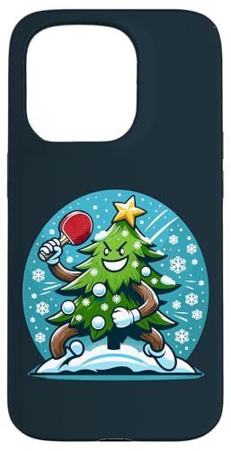 Hülle für iPhone 15 Pro Tischtennis Weihnachtsbaum Kostüm Tannenbaum Santa Ping Pong von Lustige Weihnachtsgeschenke Weihnachten Santa