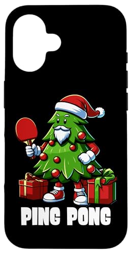 Hülle für iPhone 16 Tischtennis Weihnachtsbaum Kostüm Tannenbaum Santa Ping Pong von Lustige Weihnachtsgeschenke Weihnachten Santa