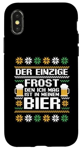 Hülle für iPhone X/XS Weihnachtsmann Weihnachtsfest Weihnachten Bier von Lustige Weihnachtsmarkt Weihnachtssprüche