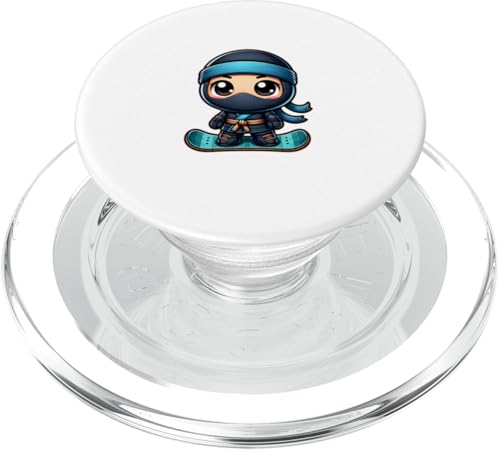 Board Ninja Snowboard Ninja Snow Rider Snowboarden PopSockets PopGrip für MagSafe von Lustige Wintersport Ninjas