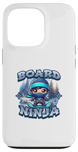 Hülle für iPhone 13 Pro Board Ninja Snowboard Ninja Snow Rider Snowboarden von Lustige Wintersport Ninjas