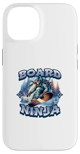 Hülle für iPhone 14 Board Ninja Snowboard Ninja Snow Rider Snowboarden von Lustige Wintersport Ninjas