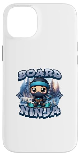 Hülle für iPhone 14 Plus Board Ninja Snowboard Ninja Snow Rider Snowboarden von Lustige Wintersport Ninjas