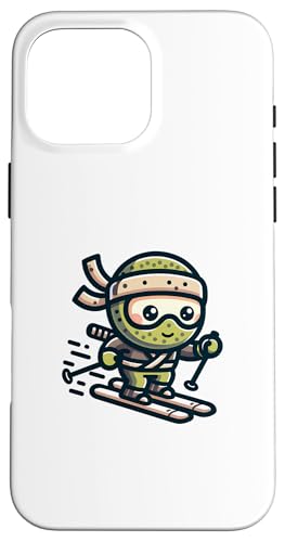 Hülle für iPhone 16 Pro Max Ski Ninja Snowboard Ninja Ski Fahren Schnee Skiing von Lustige Wintersport Ninjas