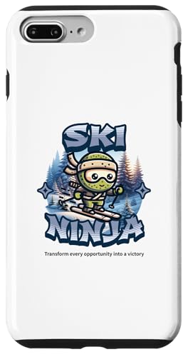 Hülle für iPhone 7 Plus/8 Plus Ski Ninja Snowboard Ninja Ski Fahren Schnee Skiing von Lustige Wintersport Ninjas