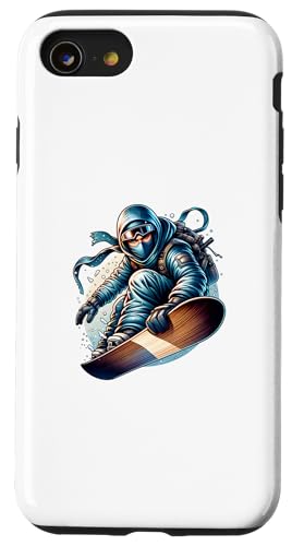 Hülle für iPhone SE (2020) / 7 / 8 Board Ninja Snowboard Ninja Snow Rider Snowboarden von Lustige Wintersport Ninjas