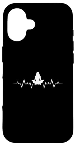 Yoga EKG Herzschlag Pilates Gymnastik Yogatraining Hülle für iPhone 16 von Lustige Yoga Designs Pilates Geschenkidee