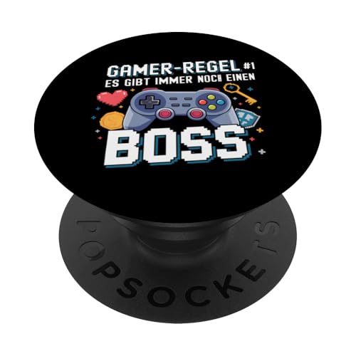 Lustiges Zocker Gaming Gamer PopSockets Klebender PopGrip von Lustige Zocker Designs für Gamer die Zocken