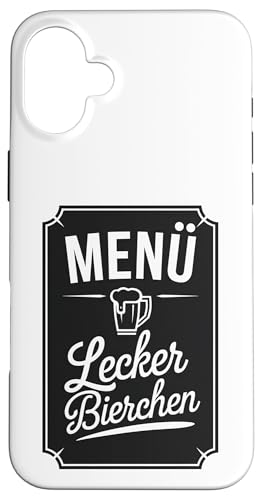 Menü für lecker Bierchen , Bier , Malle Party , Grillen Hülle für iPhone 16 Plus von Lustiger Bier Trinkspruch für Koch und Köche