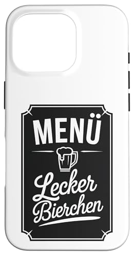 Menü für lecker Bierchen , Bier , Malle Party , Grillen Hülle für iPhone 16 Pro von Lustiger Bier Trinkspruch für Koch und Köche