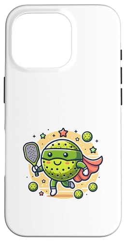 Süßer Pickleball -Superheld -Spieler Superhelden Hülle für iPhone 16 Pro von Lustiger Held Pickle Ball Super Pickleball Hero