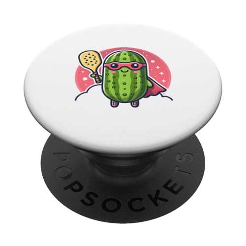 Süßer Pickleball -Superheld -Spieler Superhelden PopSockets Klebender PopGrip von Lustiger Held Pickle Ball Super Pickleball Hero