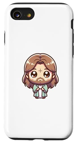 Hülle für iPhone SE (2020) / 7 / 8 Süßer Jesus Held Christliche Kirche Superheld Gott Glaube von Lustiger Jesus Christus Helden-Humor