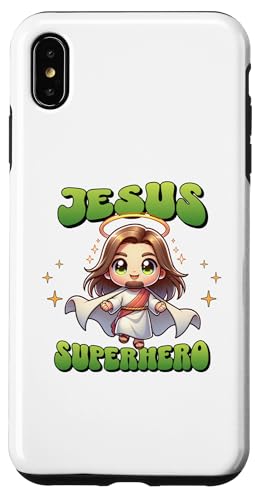 Hülle für iPhone XS Max Süßer Jesus Held Christliche Kirche Superheld Gott Glaube von Lustiger Jesus Christus Helden-Humor