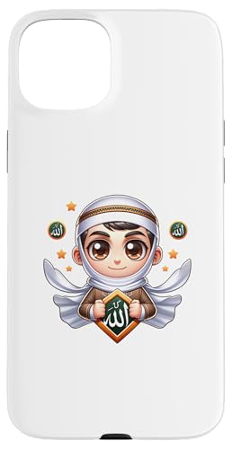 Hülle für iPhone 15 Plus Niedlicher Allah Held Islam Imam Superheld von Lustiger Muslim Moslem Helden Humor