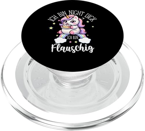 ICH BIN NICHT DICK ICH BIN FLAUSCHIG PopSockets PopGrip für MagSafe von Lustiger Spruch Dicke