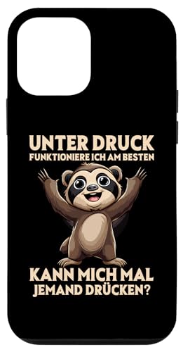 Hülle für iPhone 12 mini Unter Druck Funktioniere Ich Am Besten Sloth Süßes Faultier von Lustiger Spruch Witzige Umarmung Faultier Shop