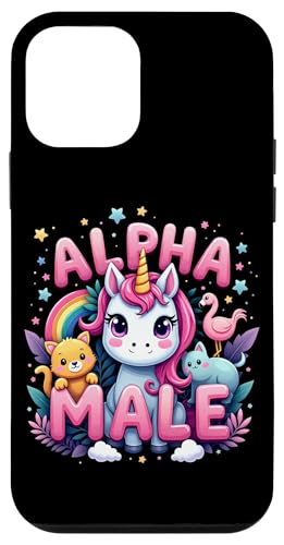 Hülle für iPhone 12 mini Lustiges Einhorn Alpha Unicorn Meme Male Männer Männlich von Lustiges Alpha Meme Male Tier mit Regenbogen