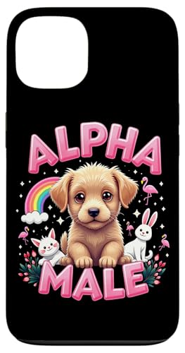 Hülle für iPhone 13 Lustiges Hunde Alpha Funny Dog Meme Male Welpen Männer von Lustiges Alpha Meme Male Tier mit Regenbogen