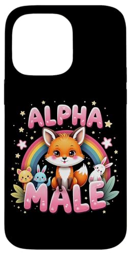 Hülle für iPhone 14 Pro Max Lustiges Fuchs Alpha Funny Fox Meme Male Männer Frauen von Lustiges Alpha Meme Male Tier mit Regenbogen