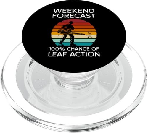 Weekend Forecast Laubbläser Herbst PopSockets PopGrip für MagSafe von Lustiges Designs Ideen Laubbläser Herbst