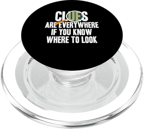 Clues Are Everywhere Detective Investigator PopSockets PopGrip für MagSafe von Lustiges Detekiv Designs Ermittler