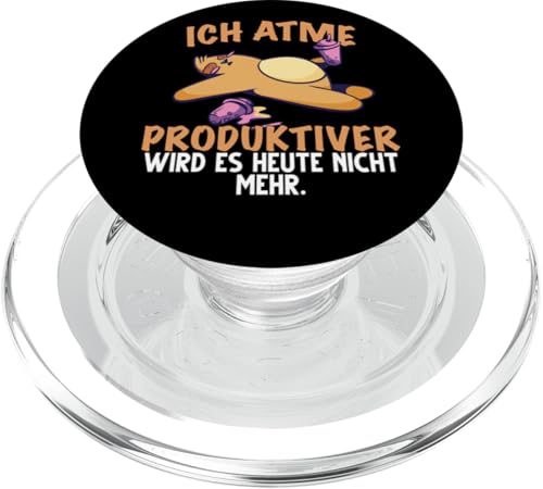 Ich Atme Produktiver wird es nicht mehr. Faultier PopSockets PopGrip für MagSafe von Lustiges Faultier mit Sprüchen Ironie Sarkasmus