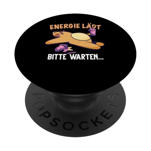 Faulenzer Faultier. Energie Lädt Bitte Warten. Faultier PopSockets Klebender PopGrip von Lustiges Faultier mit Sprüchen Sarkasmus Ironie