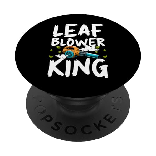 Leaf Blower King Laubbläser Herbst PopSockets Klebender PopGrip von Lustiges Laubbläser Designs Idee Herbst